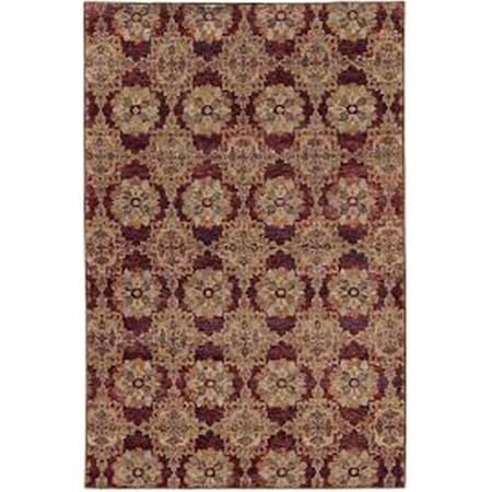 Oriental Weavers 10 x 13 ft. 2 in. Rectangle Andorra Area Rug, Red and Gold A6883A305400ST